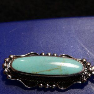 Sterling Silver Blue Turquoise Antique Style